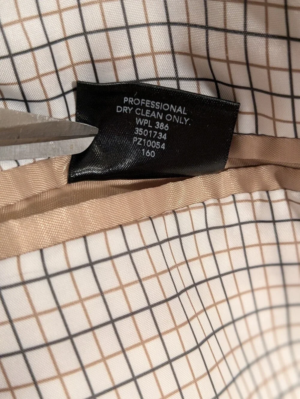 Saddlebred Blazer Men's 46R Beige Cream Polyester 2 Button Sport Coat Jacket
